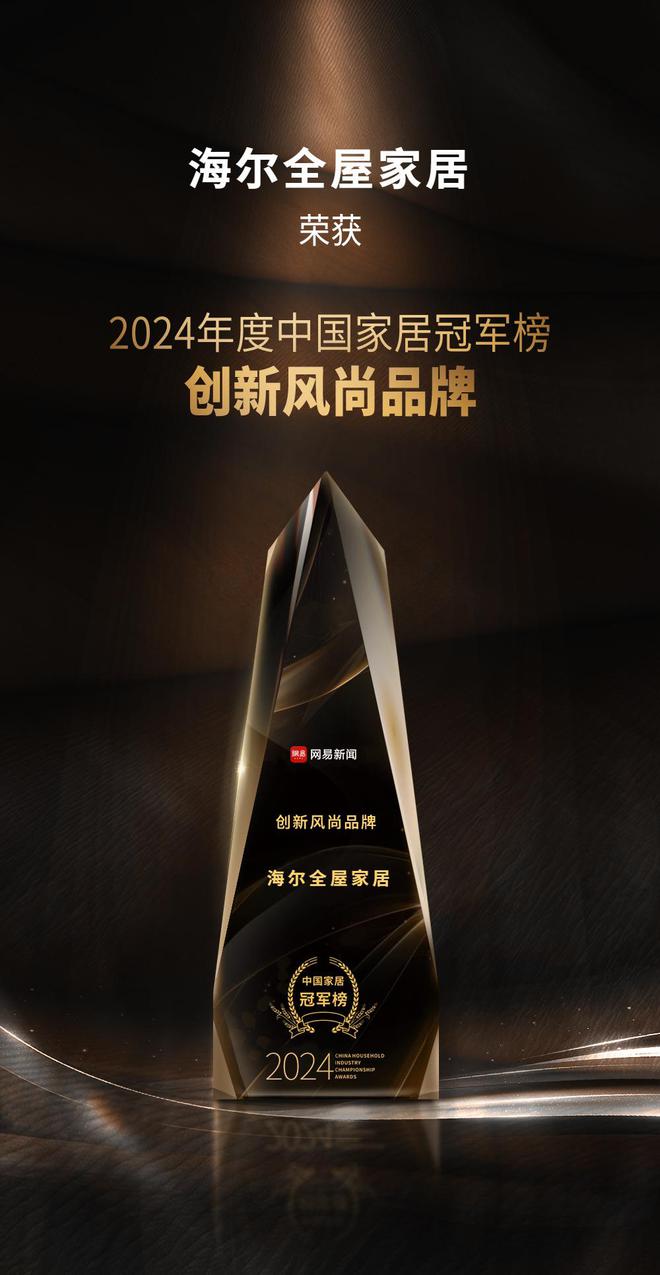 2024中国家居冠军榜重磅发布海尔全屋家居摘得创新风尚品牌(图2)